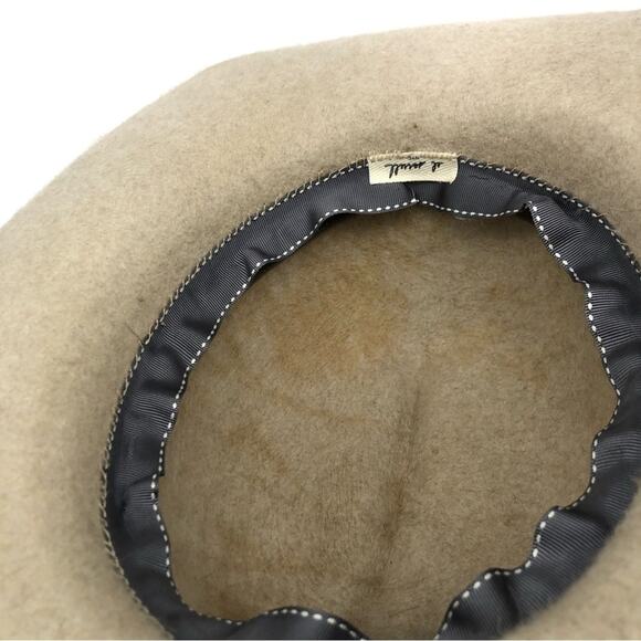 EL SORRELL Men’s Custom Felted Wool Fashion Hat Cream Orange Plaid - Picture 6 of 11